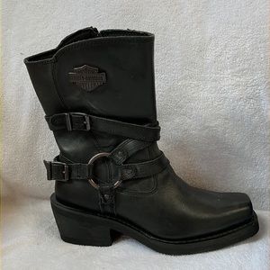 Harley Davidson women’s leather harness riding boots